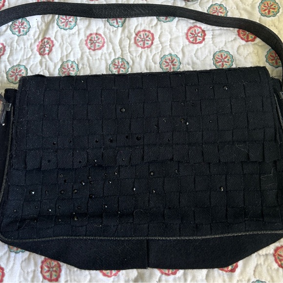 BCBG Black felt bag with sequins - Picture 3 of 5